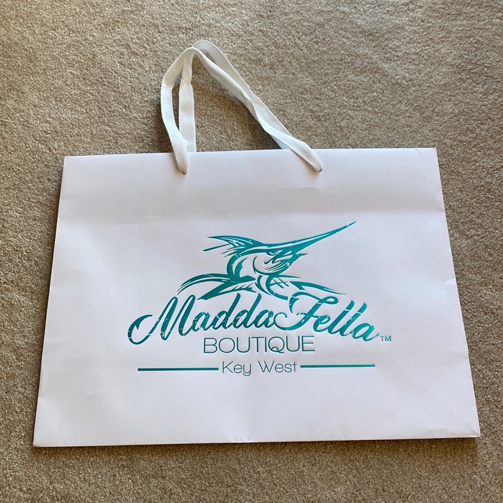 Maddafella luxury boutique Key West Florida shopping gift bag